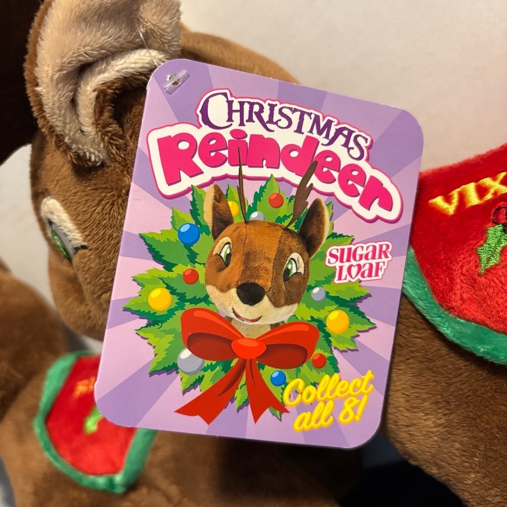 2015 Kellytoy Christmas Santa’s Reindeer Plush Stuffed Toy Blitzen & Vixen 14” - Picture 5 of 9